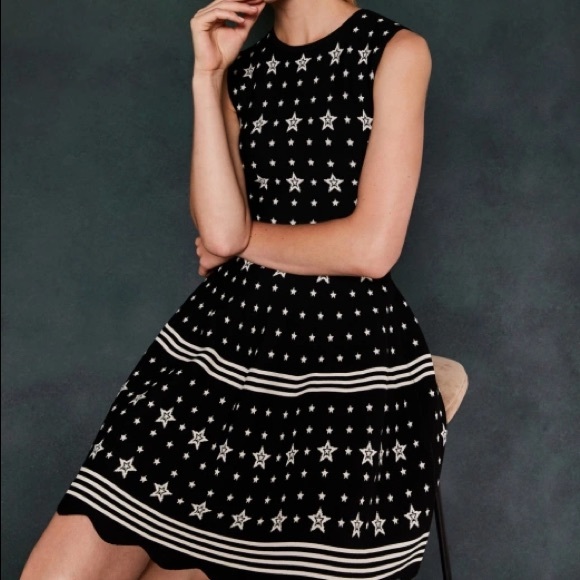 TED BAKER Print Star Jacquard Lurex Knit Dress SIZE 3*** women’s - Picture 2 of 11